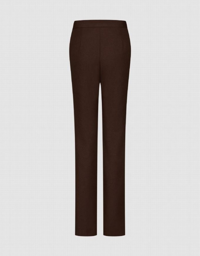 Brown Urban Revivo Skinny Straight Women's Pants | RZBFPV-124