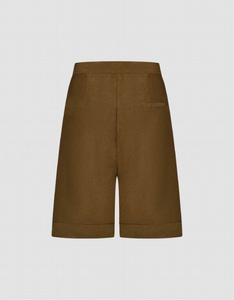 Brown Urban Revivo Tailored Women's Shorts | VFAEMN-164