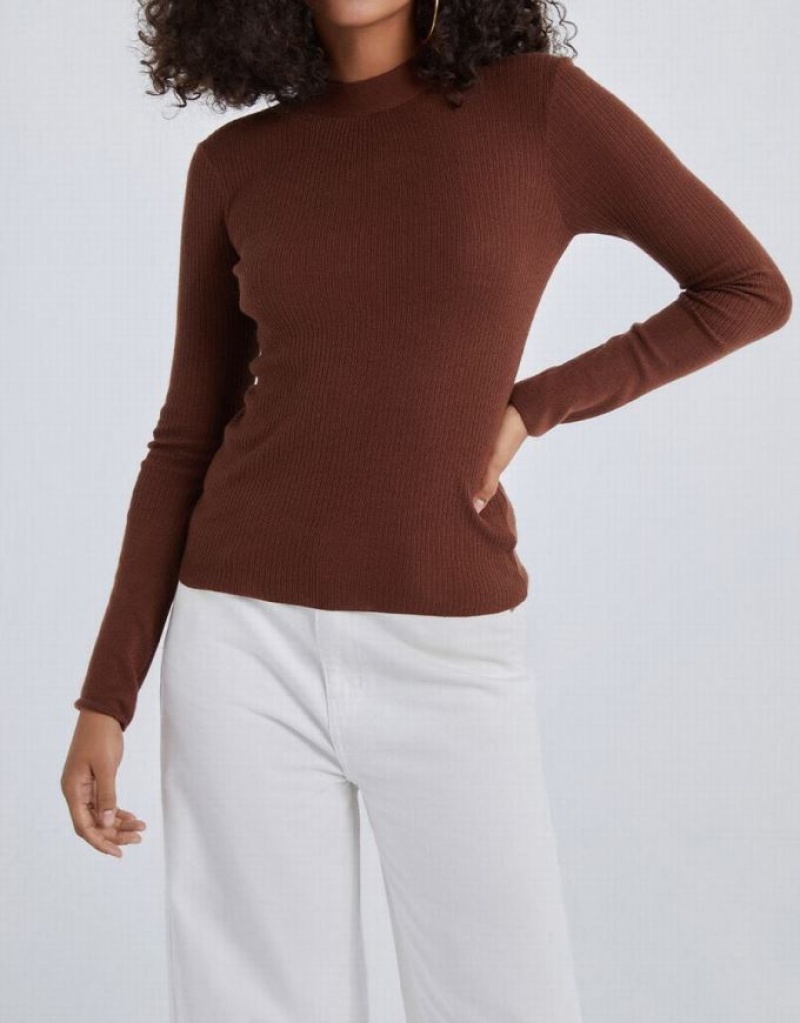 Coffee Urban Revivo Minimalistic Solid Knitted Top Women's Cardigan | VAFNSH-620