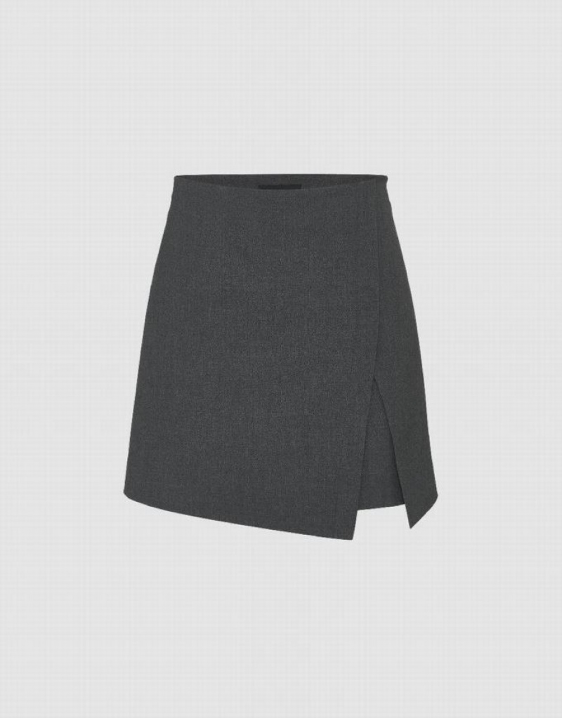 Dark Grey Urban Revivo Mini A-Line Women\'s Skirts | VFIGZC-379