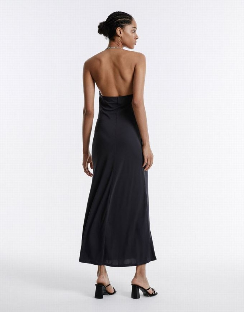 Grey Urban Revivo Backless Maxi Women's Maxi Dress | DYNLCS-576