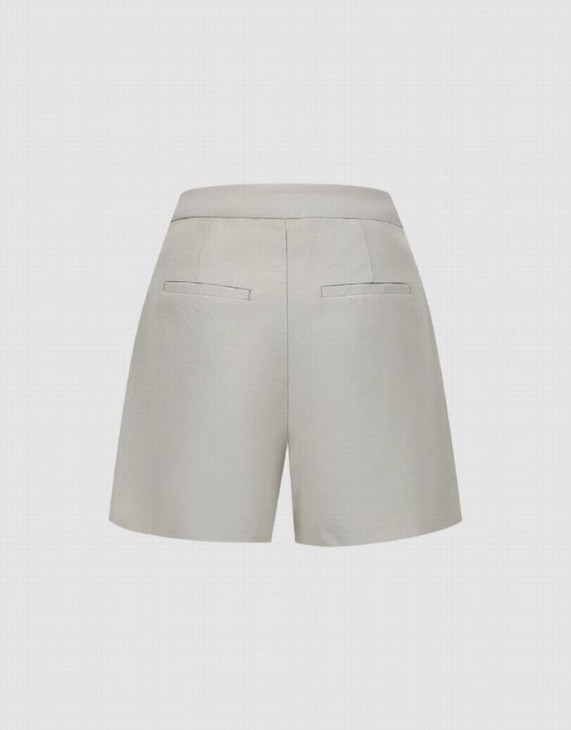 Grey Urban Revivo Tailored Women's Shorts | ZWCLVK-124