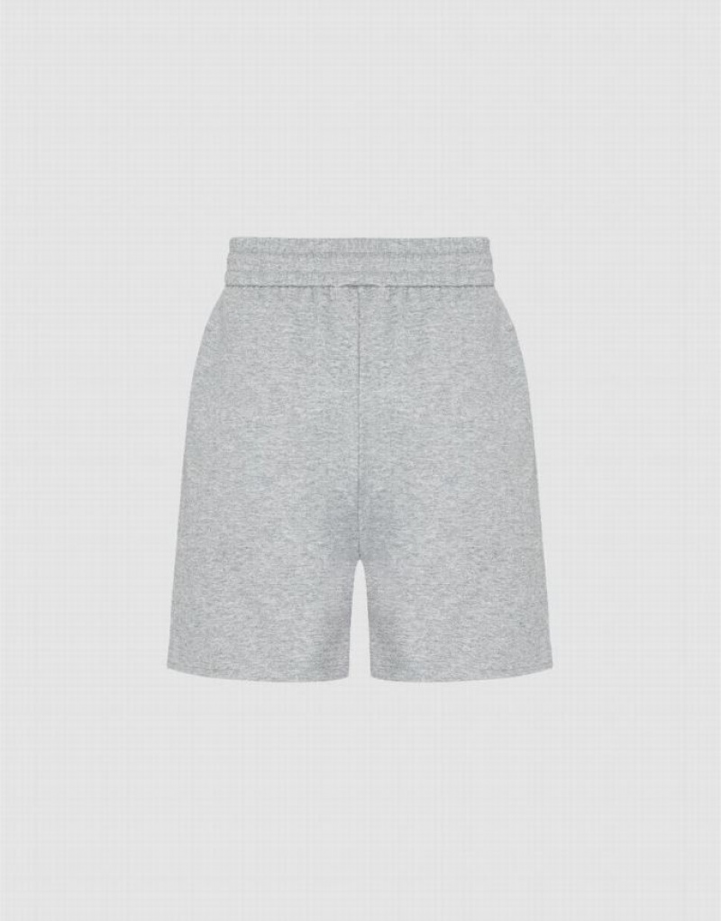 Light Grey Urban Revivo Drawstring Waist Women's Shorts | MFHILV-493