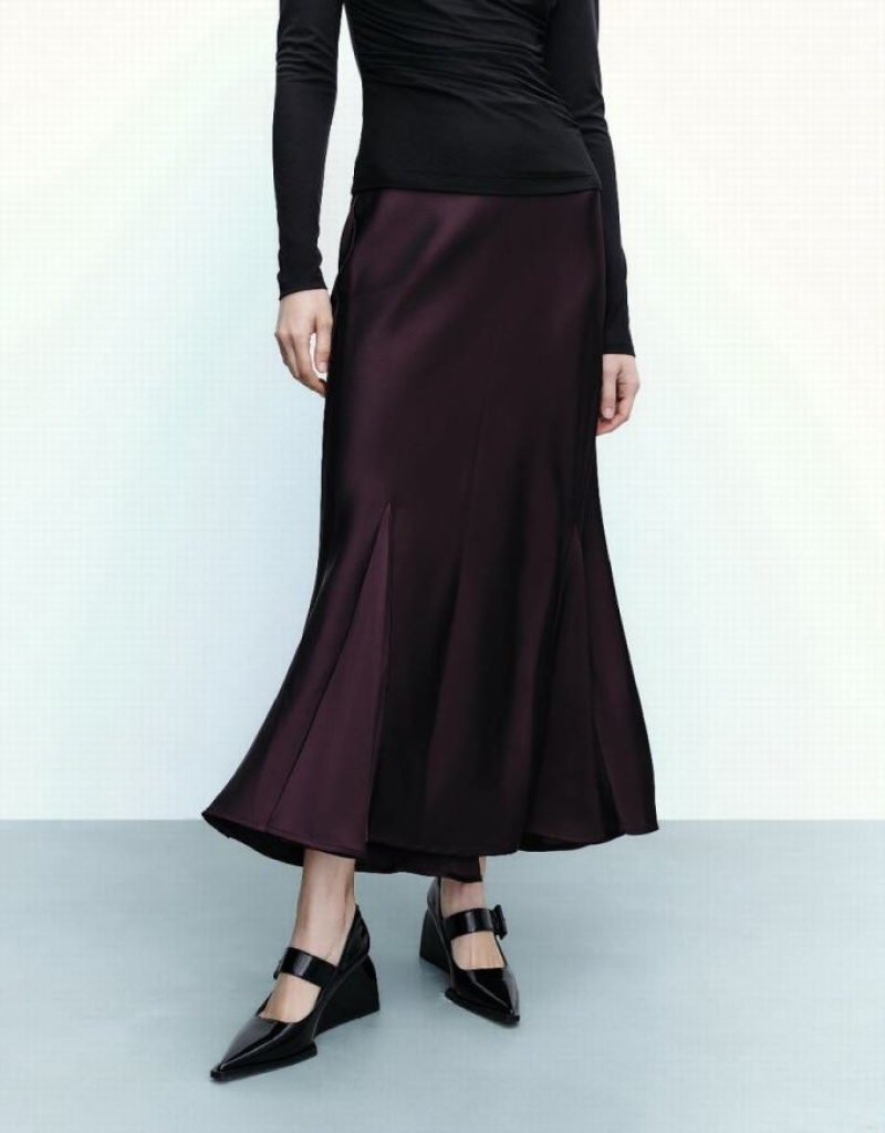 Purple Urban Revivo Maxi Fishtail Women's Skirts | CTABDS-801