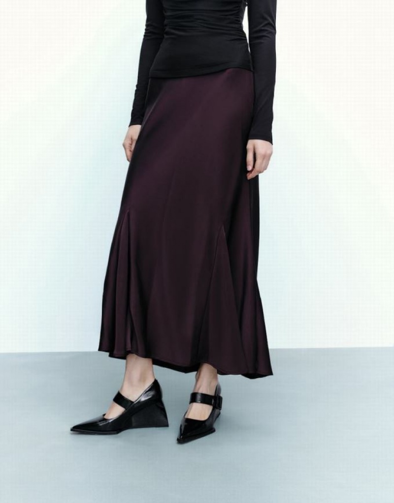 Purple Urban Revivo Maxi Fishtail Women's Skirts | CTABDS-801