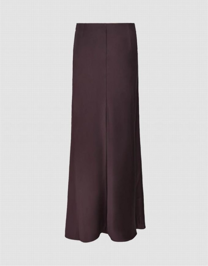 Purple Urban Revivo Midi Straight Women's Skirts | TGALRC-172