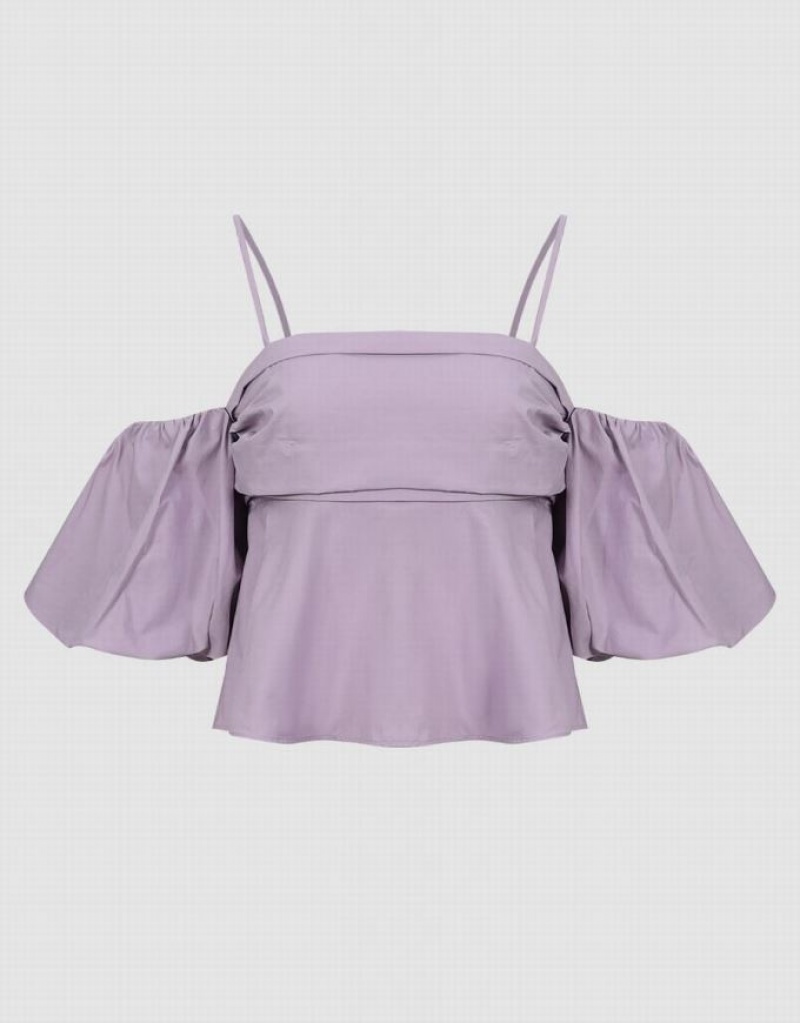 Purple Urban Revivo Off-Shoulder Women's Camisole | FRTOPY-247