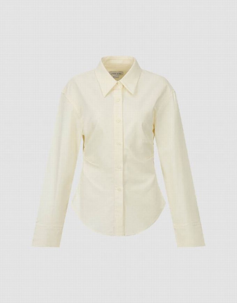 White Urban Revivo Button Up Skater Women's Shirts | ZJBNKX-682