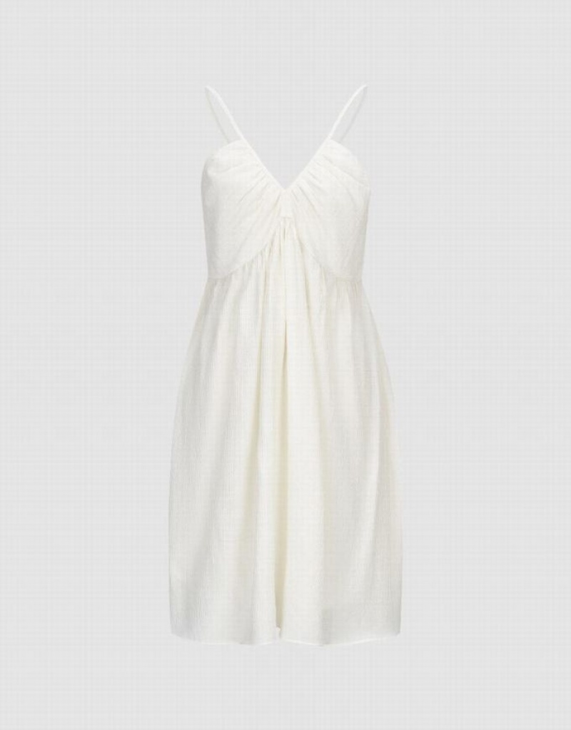 White Urban Revivo Mini A-Line Women's Dress | KAHIBP-418