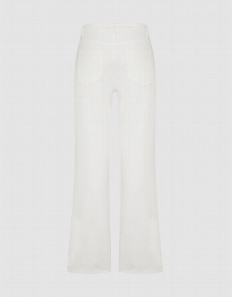 White Urban Revivo Straight Women's Jeans | FECMUT-761