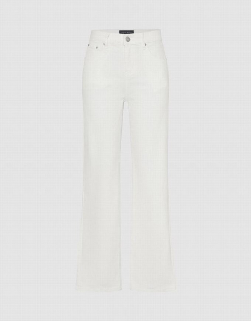 White Urban Revivo Straight Women\'s Jeans | FECMUT-761